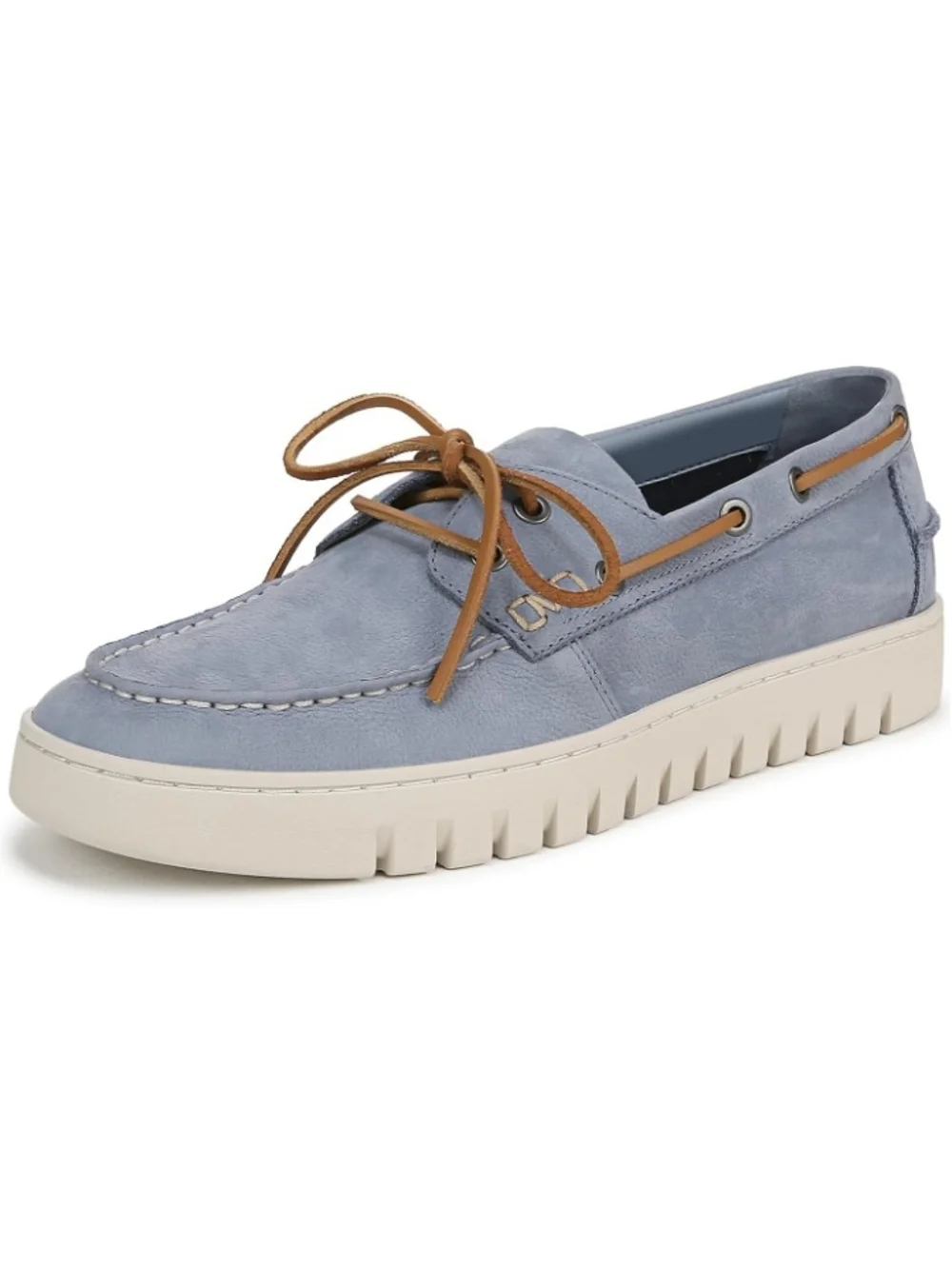 NIB Vionic Men's Uptown Boat Shoe Size 7 Blue Nubuck Leather Orthotic Loafers